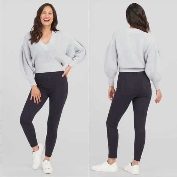 SPANX Women's Navy Blue The Perfect Pant Ankle 4-Pocket Size Medium 20202R - Picture 10 of 16